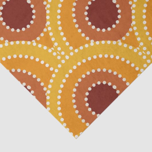 Art Deco Sunrise Retro Muster Seidenpapier (Detail)