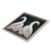 Art Deco Swan Florale Wand Deco Art Deco Fliese (Seite)