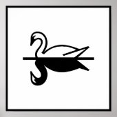 Art Deco Swan Poster (Vorne)