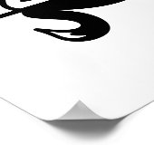 Art Deco Swan Poster (Ecke)