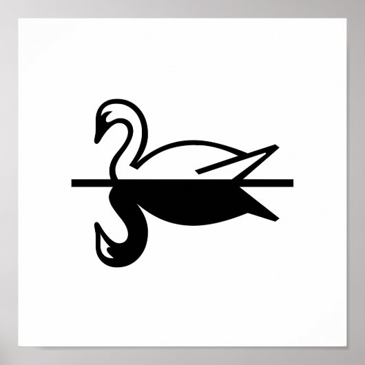 Art Deco Swan Poster (Vorne)