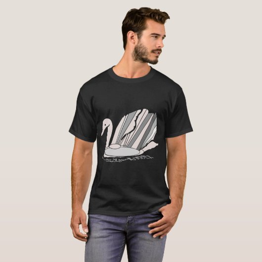 Art Deco Swan T - Shirt (Vorne ganz)