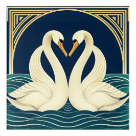 Art Deco Swans Akropolis Kunst