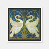 Art Deco Swans Mouse Pad Serviette (Vorderseite)
