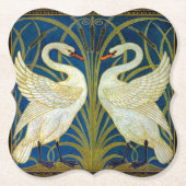 Art Deco Swans Mouse Pad Untersetzer (Vorderseite)