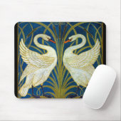 Art Deco Swans Mousepad (Mit Mouse)