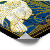 Art Deco Swans Poster (Ecke)