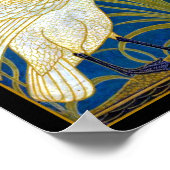 Art Deco Swans Poster (Ecke)