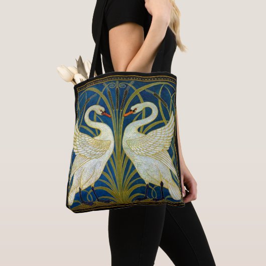 Art Deco Swans Tasche (Von Nahem)