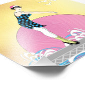 Art Deco Sweet Swimmer Lady Fotodruck (Ecke)