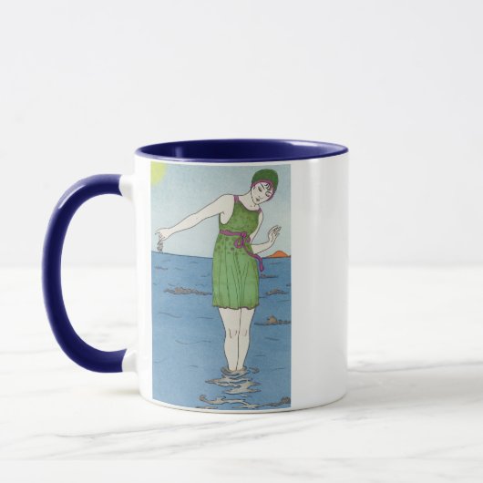 Art Deco Swimmer Tasse (Links)