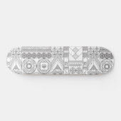 Art Deco Symmetry Line Muster Skateboard (Horizontal)