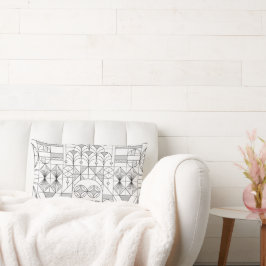 Art Deco Symmetry Lines Throw Kissen