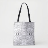 Art Deco Symmetry Lines Tote Bag Tasche (Vorderseite)