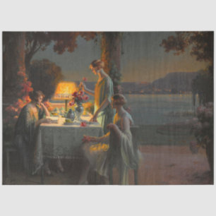 Art-Deco-Szene von Delphin Enjolras Decoupage Seidenpapier