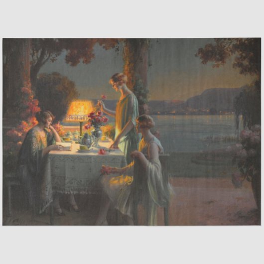 Art-Deco-Szene von Delphin Enjolras Decoupage Seidenpapier (Vorderseite)