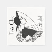 ART DECO TABLE NAPKIN SERVIETTE (Vorderseite)