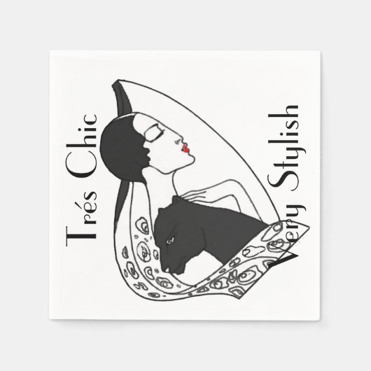 ART DECO TABLE NAPKIN SERVIETTE (Vorderseite)