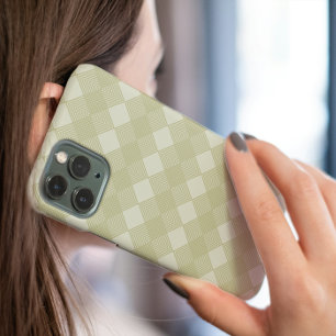 Art Deco-Tan-Diamanten-Schaltkreismuster iPhone 15 Hülle