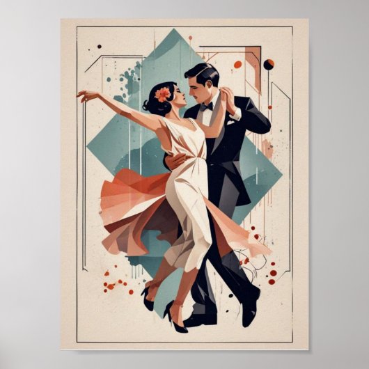 Art-Deco-Tanz Poster (Vorne)
