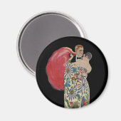 Art Deco Tanzen, Vintage Liebe und Romantik Magnet (Vorderseite/Rückseite)