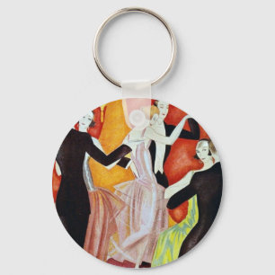 Art Deco Tanzende Paare Ballsaal 1920er Jahre Schlüsselanhänger