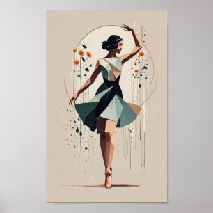 Art Deco Tänzerin Poster