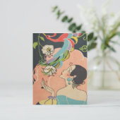 Art Deco Tänzerin Postkarte (Stehend Vorderseite)