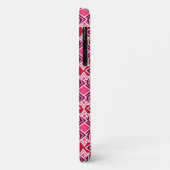 Art Deco Tapete Muster, Burgunder Wein Case-Mate iPhone Hülle (Hinten/Links)