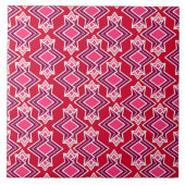 Art Deco Tapete Muster, Burgunder Wein Fliese (Vorderseite)