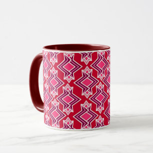 Art Deco Tapete Muster, Burgunder Wein Tasse