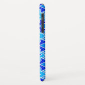 Art Deco Tapete Muster, Cerulean Blue Case-Mate iPhone Hülle (Hinten/Links)