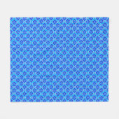 Art Deco Tapete Muster, Cerulean Blue Fleecedecke (Vorderseite (Horizontal))