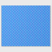 Art Deco Tapete Muster, Cerulean Blue Geschenkpapier (Flach)