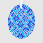 Art Deco Tapete Muster, Cerulean Blue Ornament (Vorderseite)