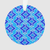 Art Deco Tapete Muster, Cerulean Blue Ornament (Vorderseite)