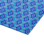 Art Deco Tapete Muster, Cerulean Blue Schneidebrett (Ecke)