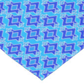 Art Deco Tapete Muster, Cerulean Blue Tischdecke (Schrägansicht)