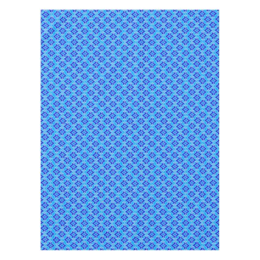 Art Deco Tapete Muster, Cerulean Blue Tischdecke (Vorderseite)