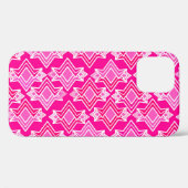 Art Deco Tapete Muster, Fuchsia Pink Case-Mate iPhone Hülle (Rückseite (Horizontal))