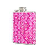 Art Deco Tapete Muster, Fuchsia Pink Flachmann (Links)