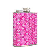 Art Deco Tapete Muster, Fuchsia Pink Flachmann (Rechts)