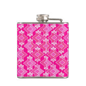 Art Deco Tapete Muster, Fuchsia Pink Flachmann (Rückseite)