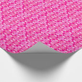 Art Deco Tapete Muster, Fuchsia Pink Geschenkpapier (Ecke)