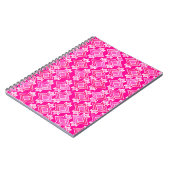 Art Deco Tapete Muster, Fuchsia Pink Notizblock (Linke Seite)