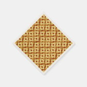 Art Deco Tapete Muster, Golden Brown Serviette (Ecke)