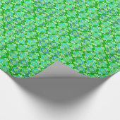 Art Deco Tapete Muster, Jade Green Geschenkpapier (Ecke)
