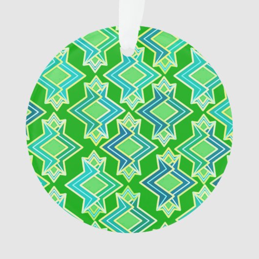 Art Deco Tapete Muster, Jade Green Ornament (Vorderseite)