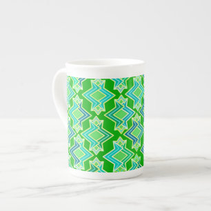 Art Deco Tapete Muster, Jade Green Porzellantasse