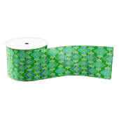 Art Deco Tapete Muster, Jade Green Ripsband (Spule)